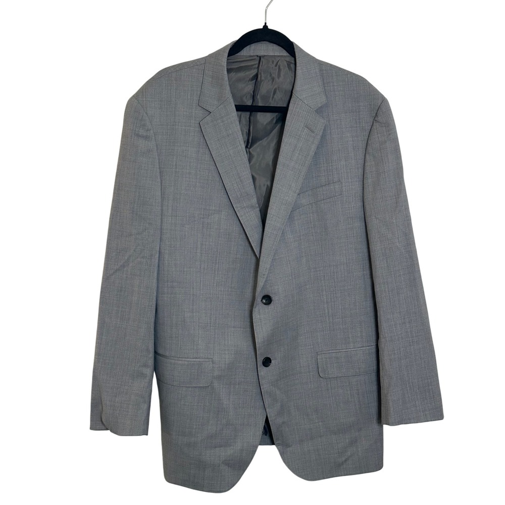 Bonobos Unconstructed Two Button Wool Blend Blazer Size 44R Gray Career‎ FLAWED